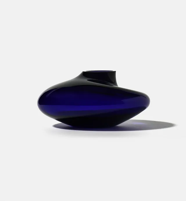 krosno-pebble-2017-vase-cristal-12-cm-cobalt image 1