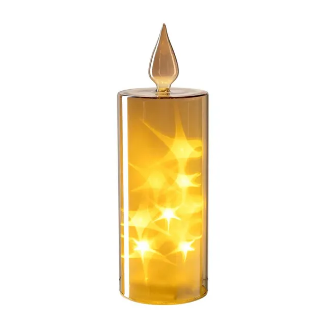 leonardo-capanna-bougie-led-dor-e-27-cm-effet-toile image 1