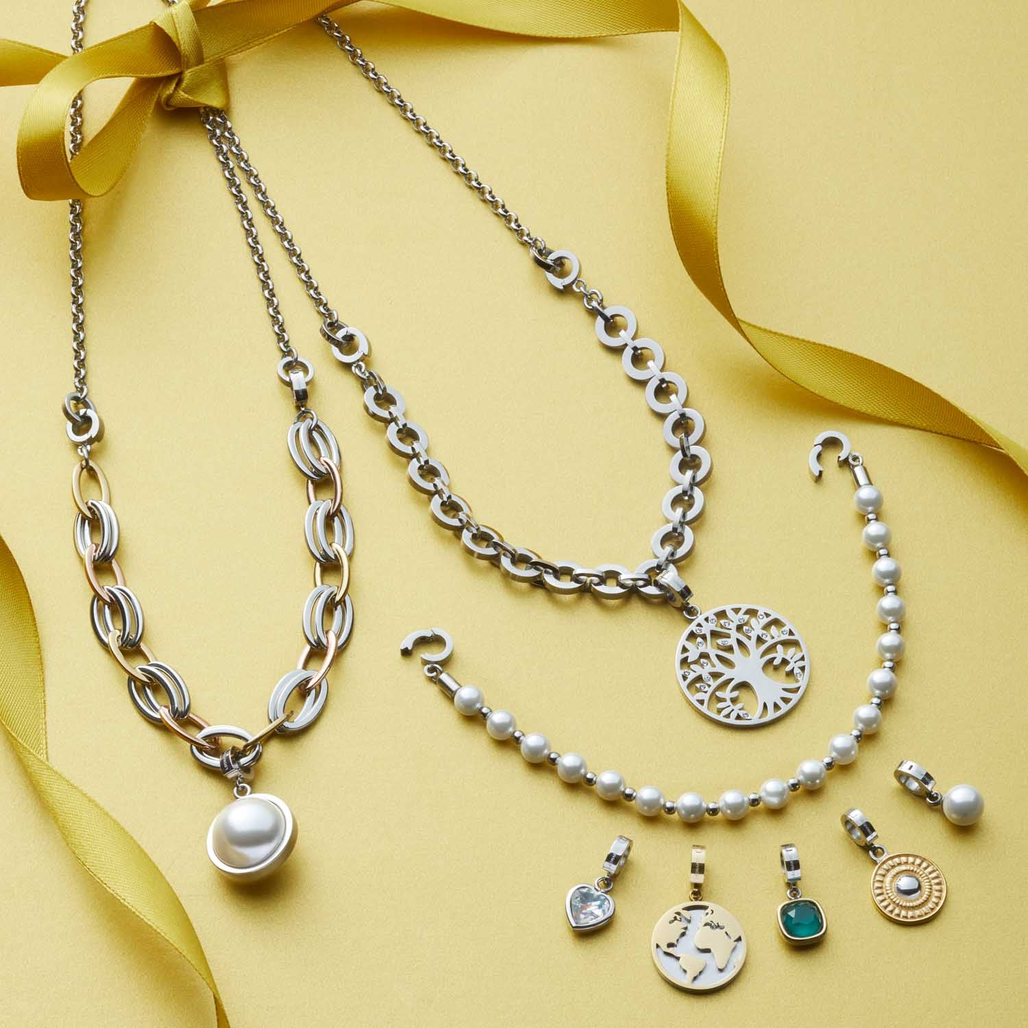 leonardo-signora-bracelet-mini-clip-nacre-blanc-clip-mix image 5