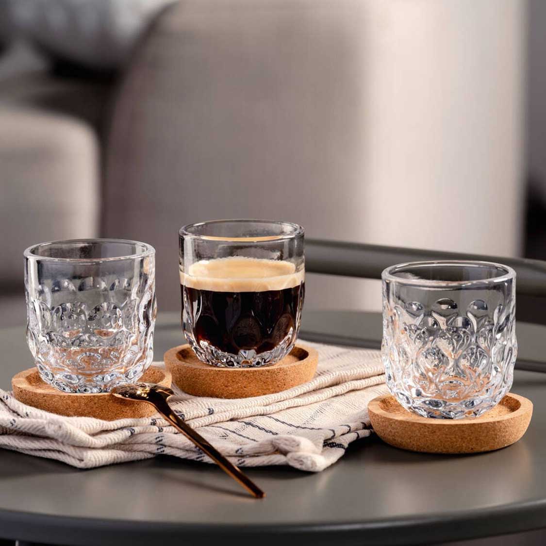 leonardo-gocce-verres-espresso-6-pi-ces-avec-li-ge image 2