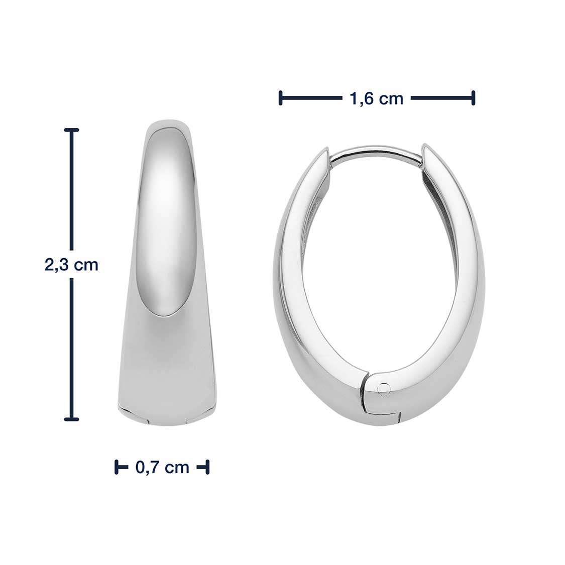 leonardo-elodie-cr-oles-argent-ovale-acier-femme image 5