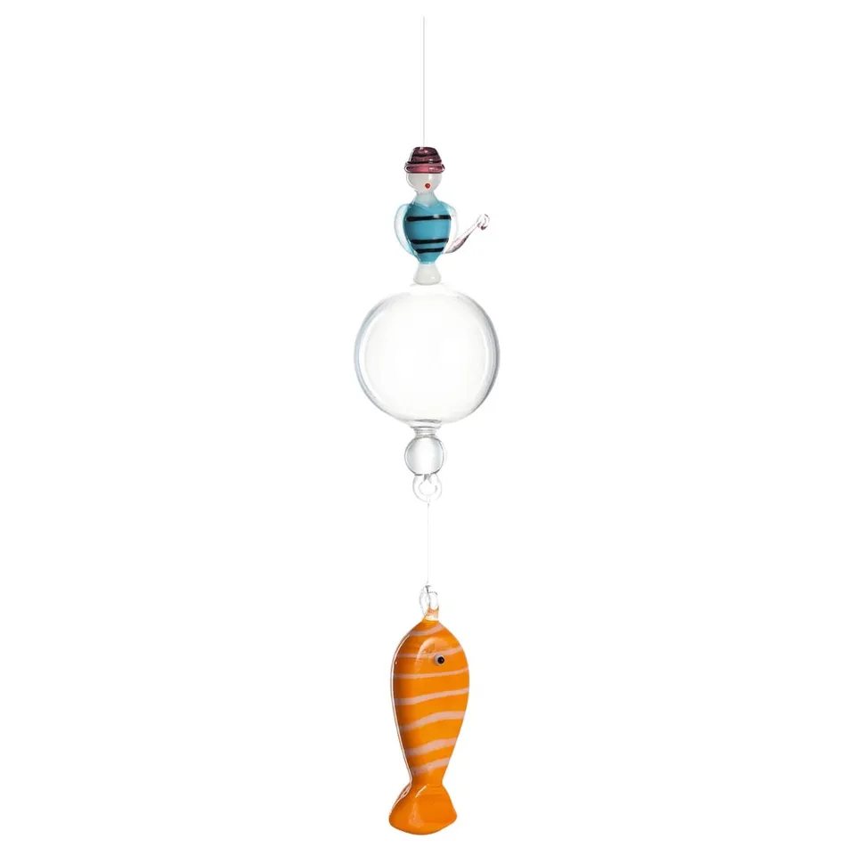 leonardo-mare-p-cheur-figurine-verre-18-cm-multicolore image 1