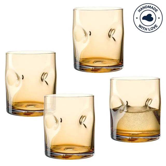 leonardo-vesuvio-verre-ambr-300-ml-lot-de-4-design image 1