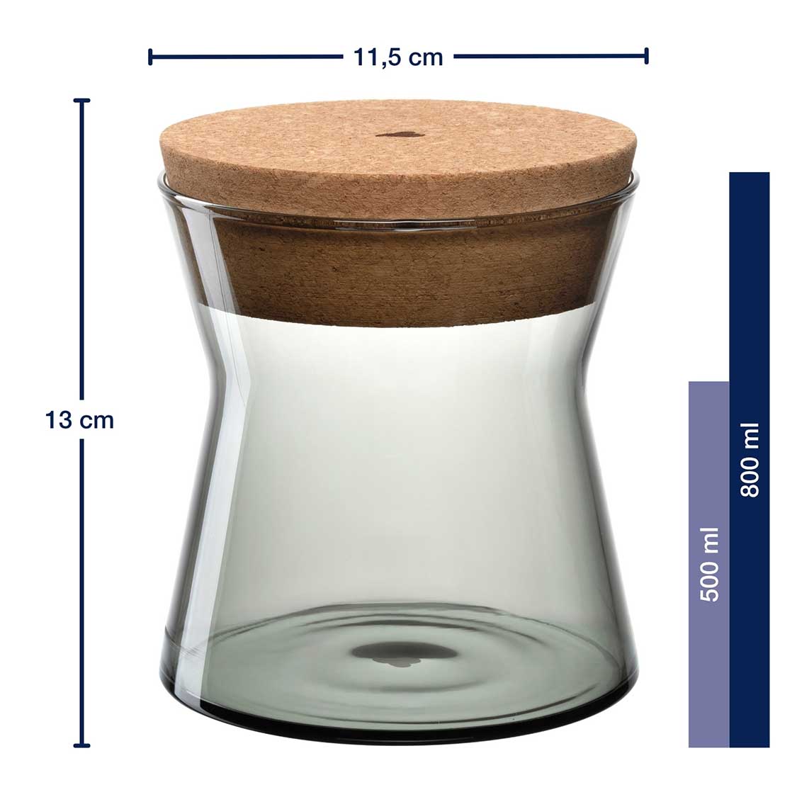 leonardo-forma-x-bo-te-de-conservation-verre-gris-13-cm image 3