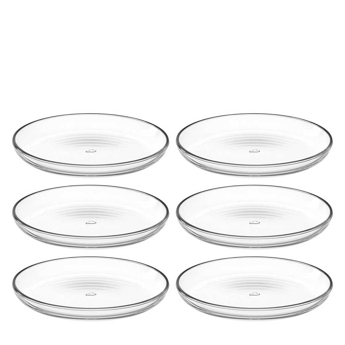 leonardo-cucina-assiette-18-cm-lot-de-6-verre-transparent image 1