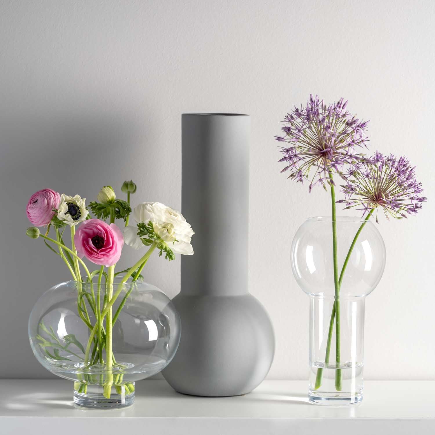 leonardo-vernazza-vase-en-verre-27-cm-transparent image 2