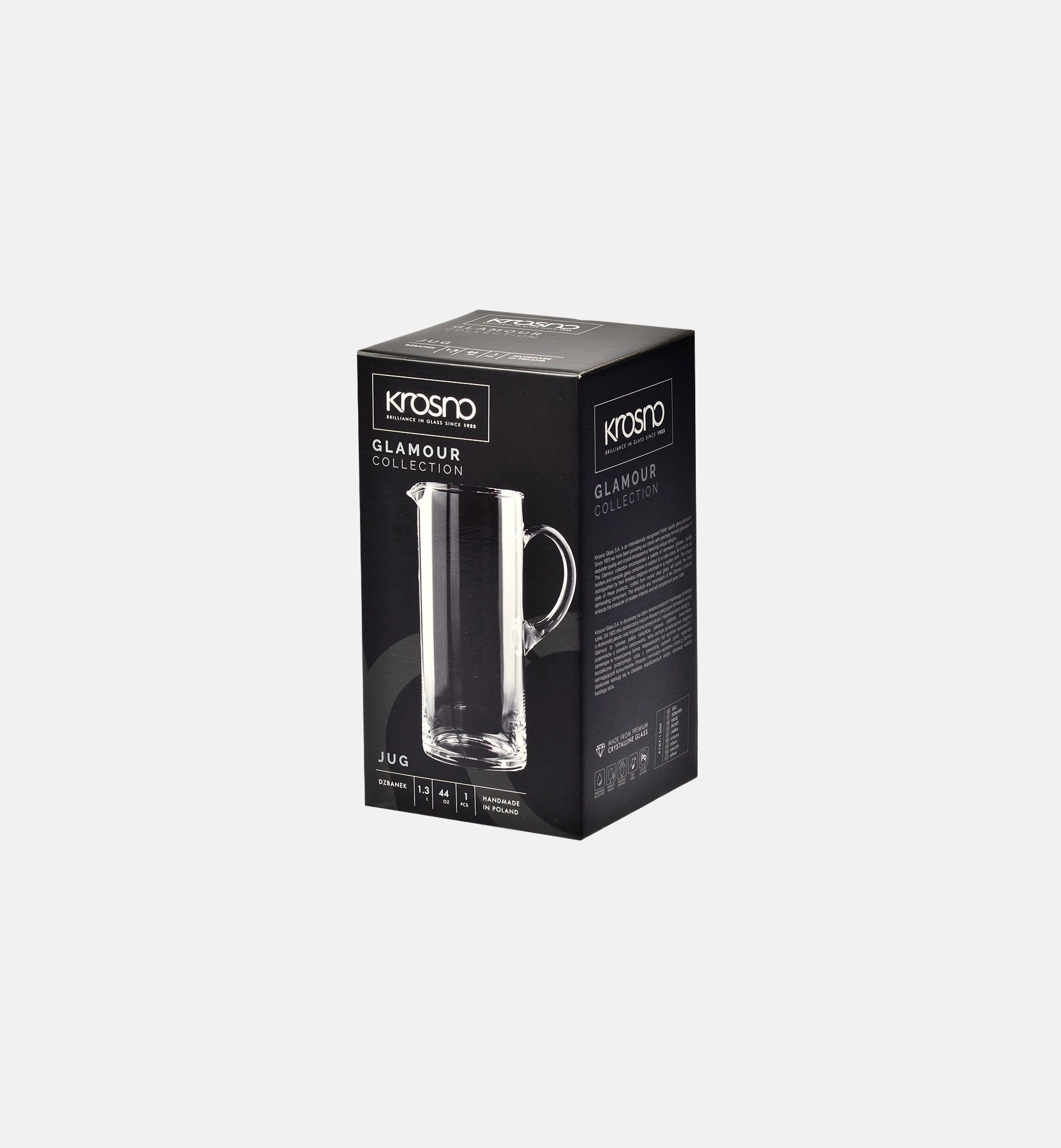 krosno-glamour-pichet-en-verre-1300-ml-transparent image 4