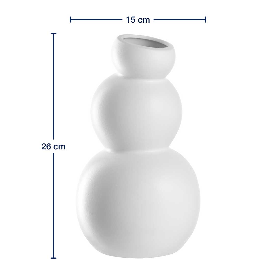 leonardo-silenzio-vase-c-ramique-26-cm-blanc image 3