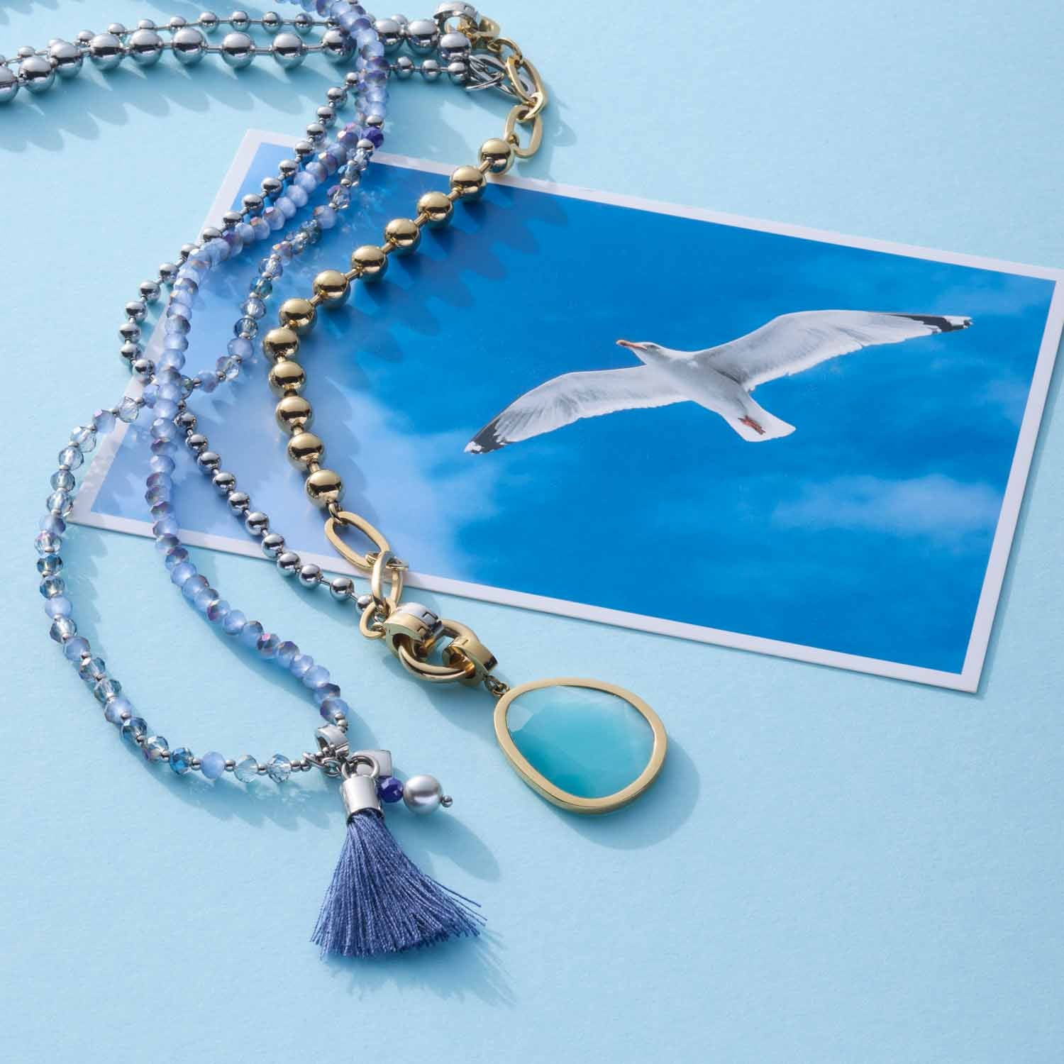 leonardo-donna-collier-bleu-80-cm-perles-verre image 8