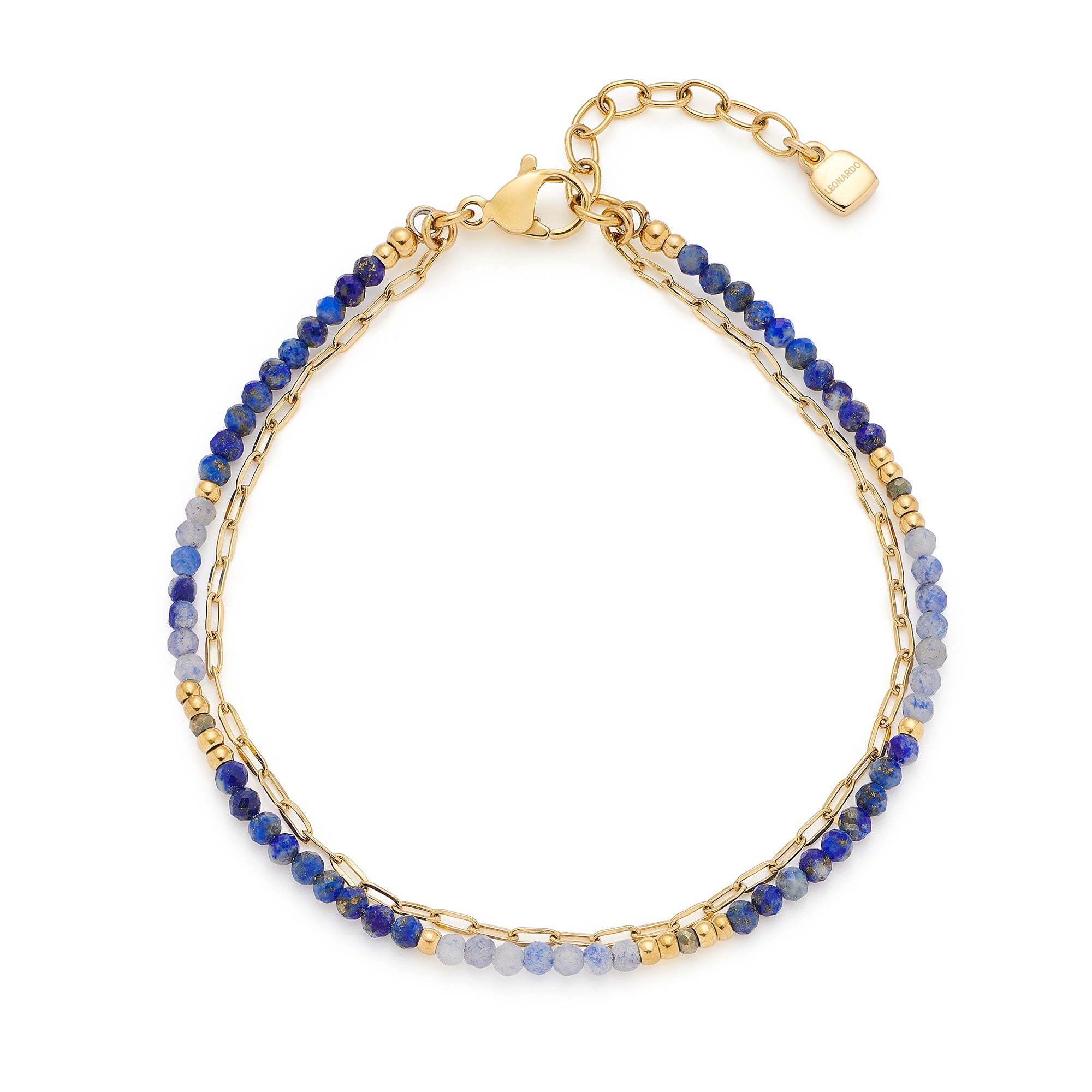 leonardo-ciao-rose-bracelet-bleu-or-double-rang image 1