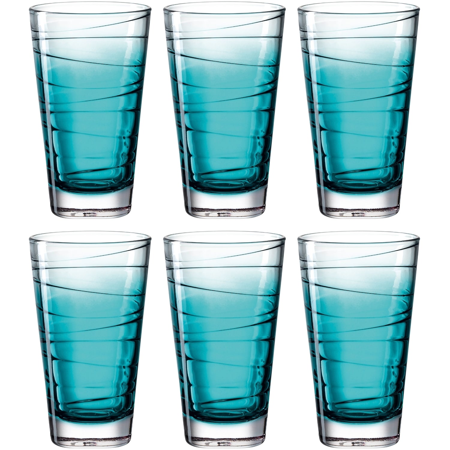 leonardo-vario-struttura-verre-turquoise-280-ml-x6 image 1