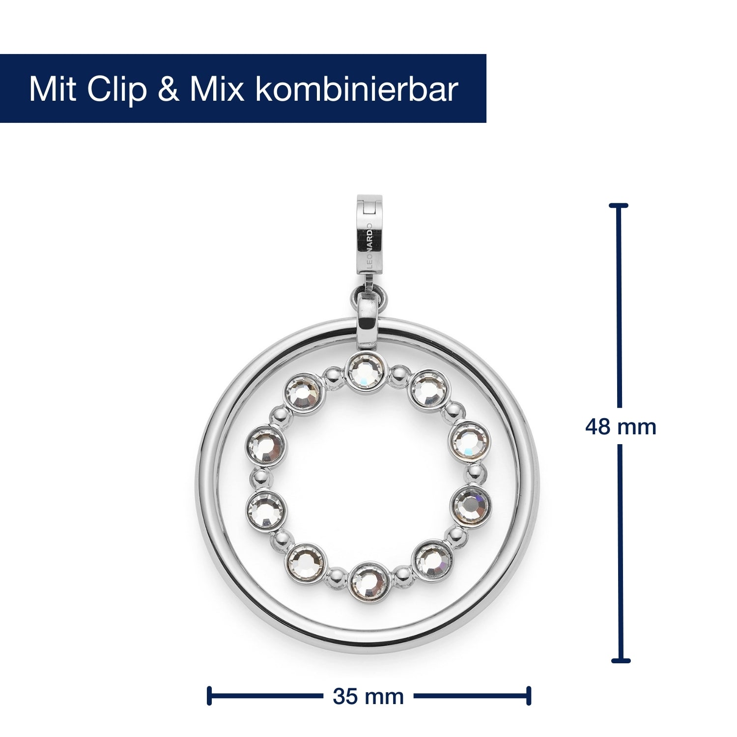 leonardo-clip-mix-pendentif-bobby-argent-pierres image 2