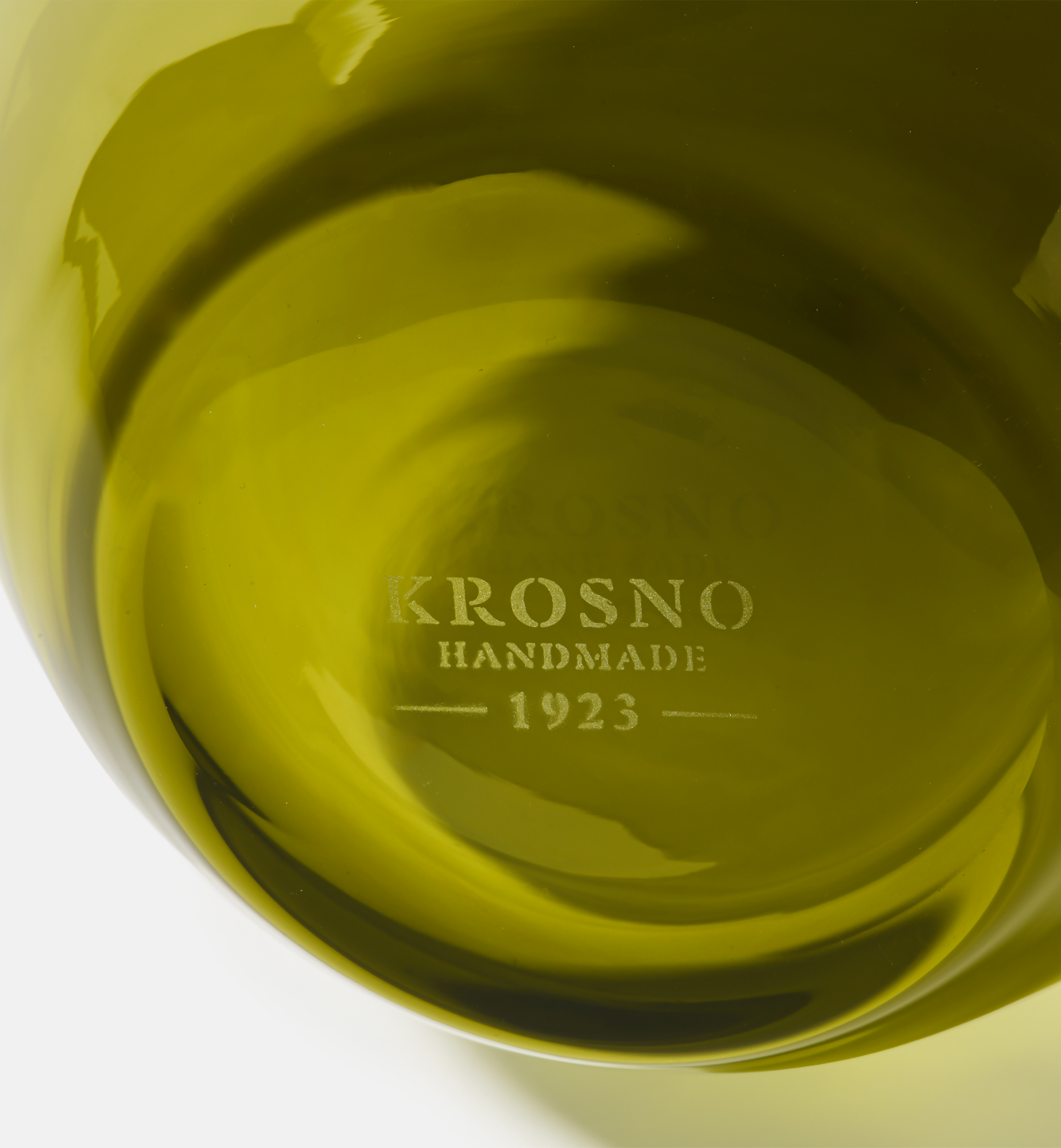 krosno-flow-oliwka-32-cm-vase-cristal-vert-olive image 5