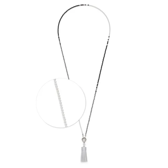 leonardo-kelly-sautoir-90-cm-clip-mix-gris image 1