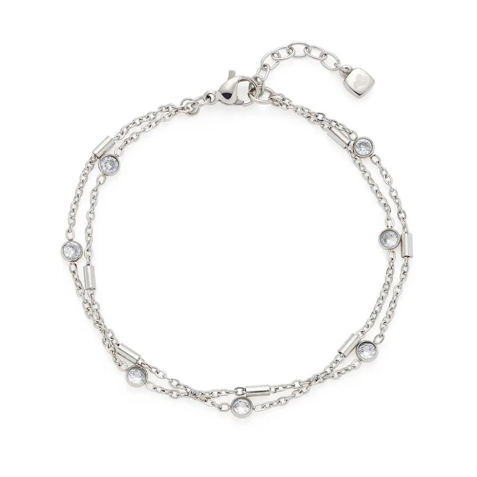 leonardo-francis-ciao-bracelet-argent-double-cha-ne image 1