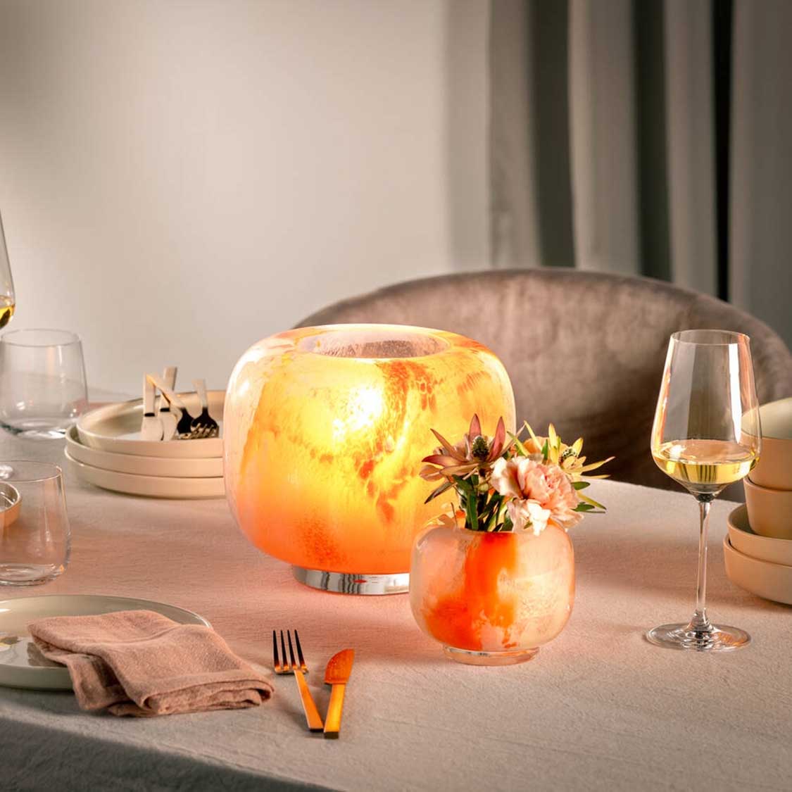 leonardo-cipria-due-vase-boule-11-cm-orange-cr-me image 6
