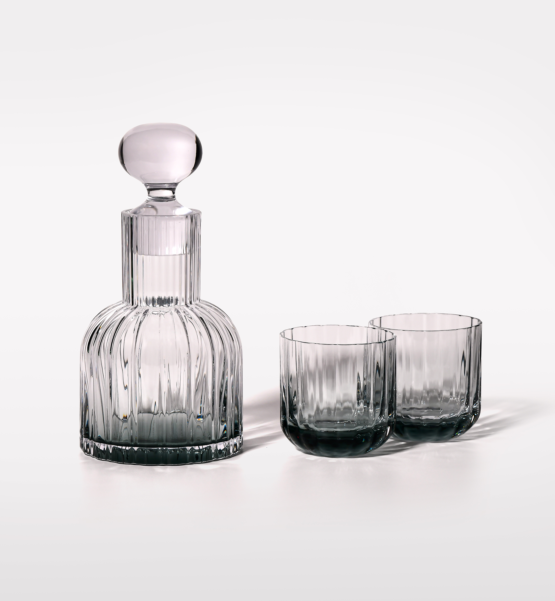 krosno-marszalkowska-carafe-2-verres-eau-aigue-marine-cristal image 1