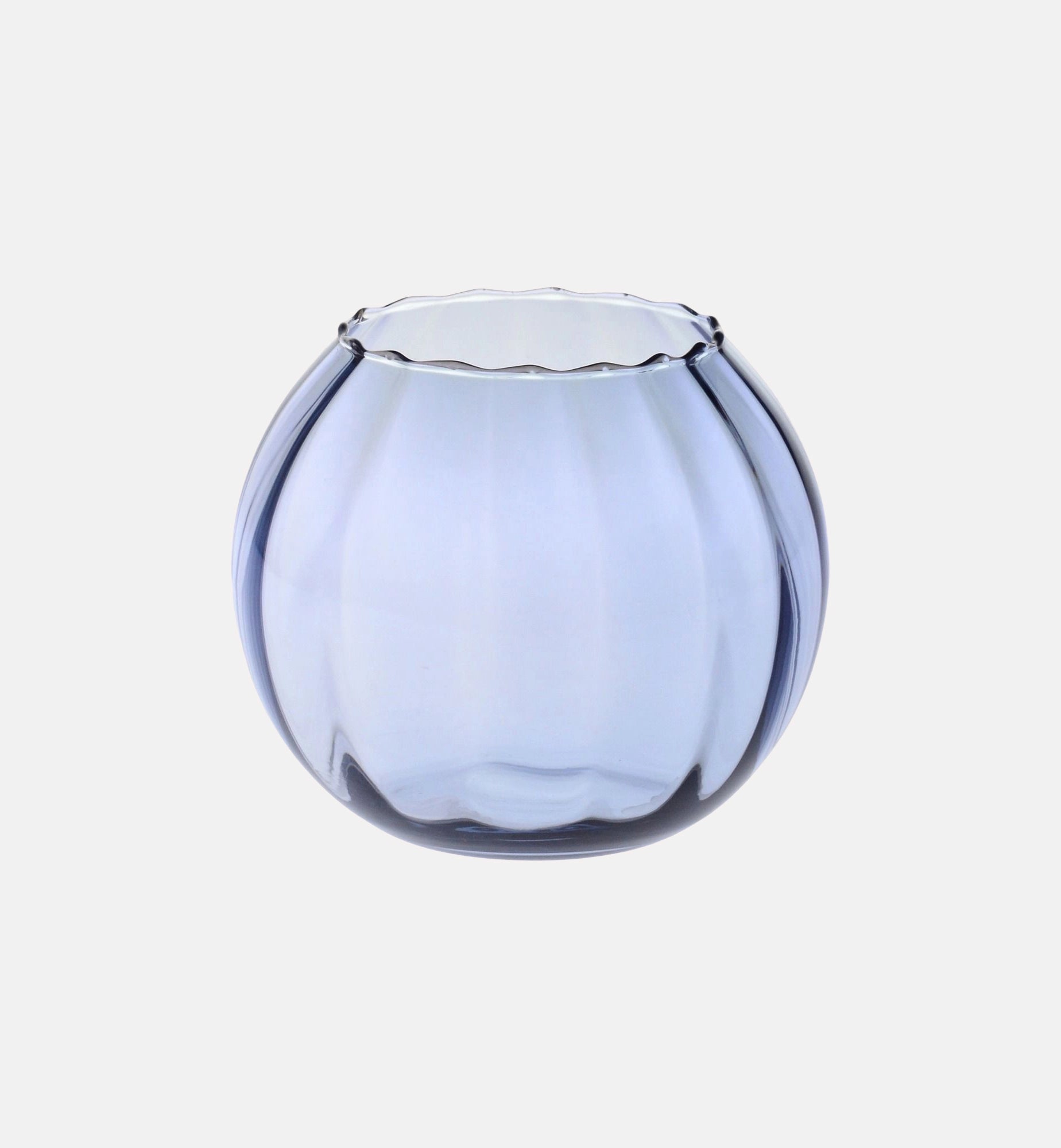 krosno-vase-boule-bleu-marine-15-5-cm-stri image 1