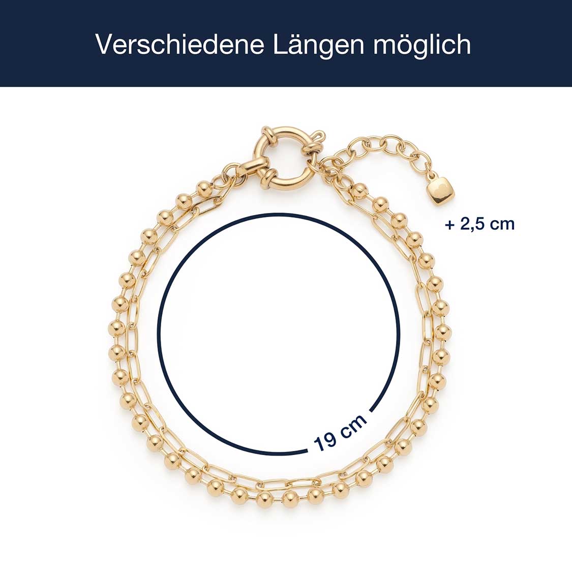 leonardo-lizzy-bracelet-dor-clip-mix-acier image 4
