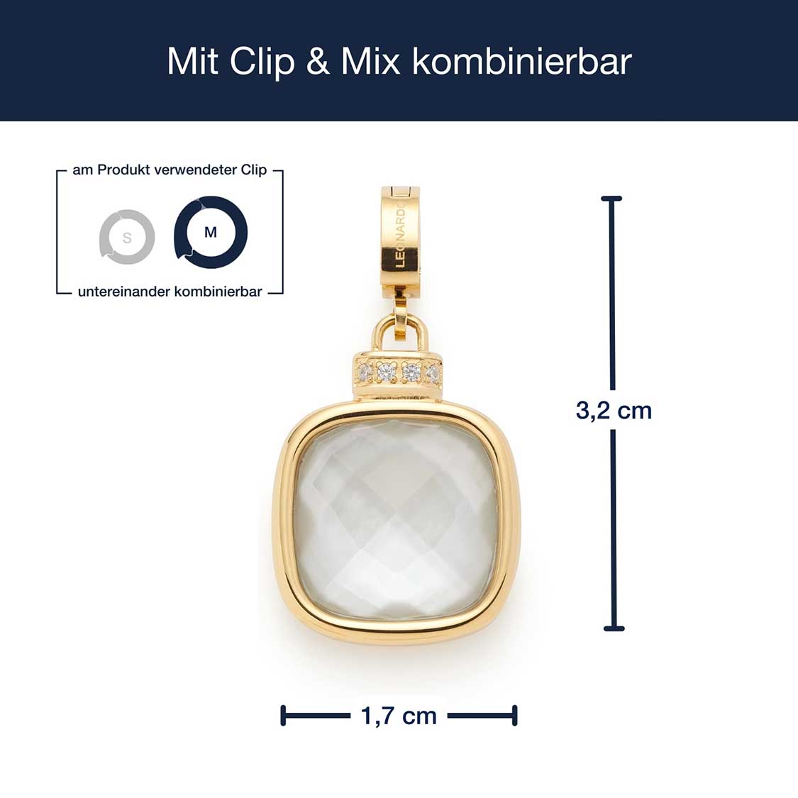 leonardo-virginia-clip-mix-pendentif-dor-nacre-carr-e image 4