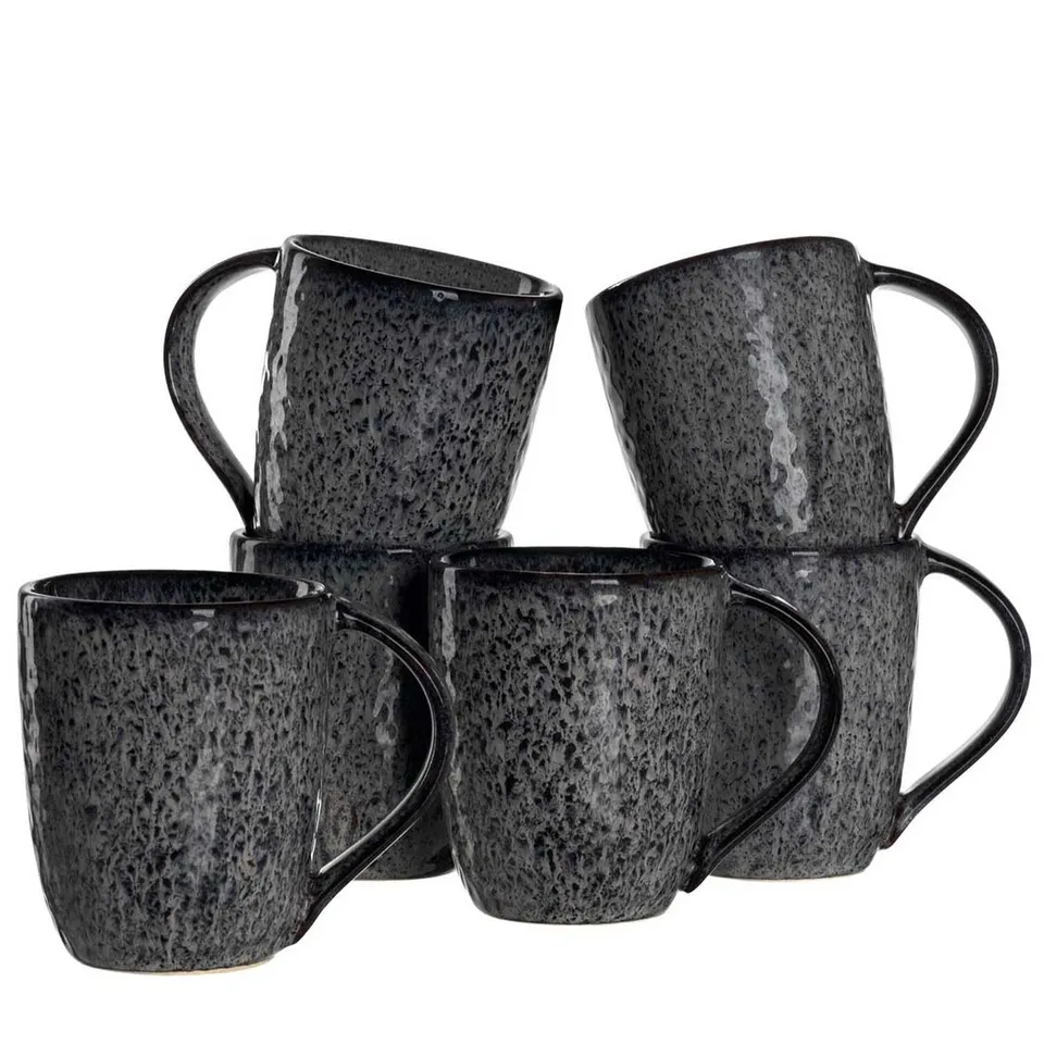leonardo-matera-tasse-c-ramique-anthracite-430-ml-lot-6 image 1