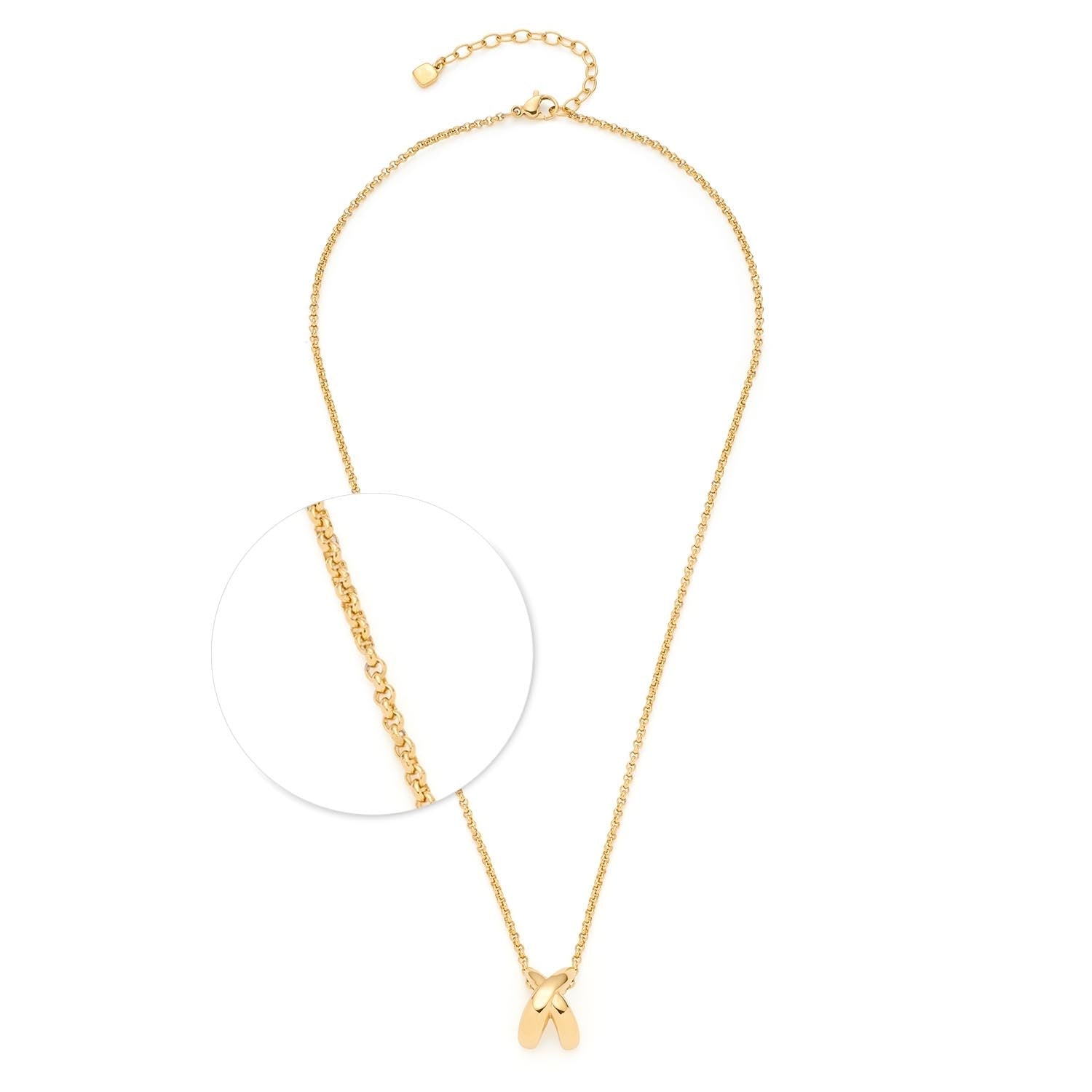 leonardo-sophie-45-cm-collier-acier-dor-croix image 1