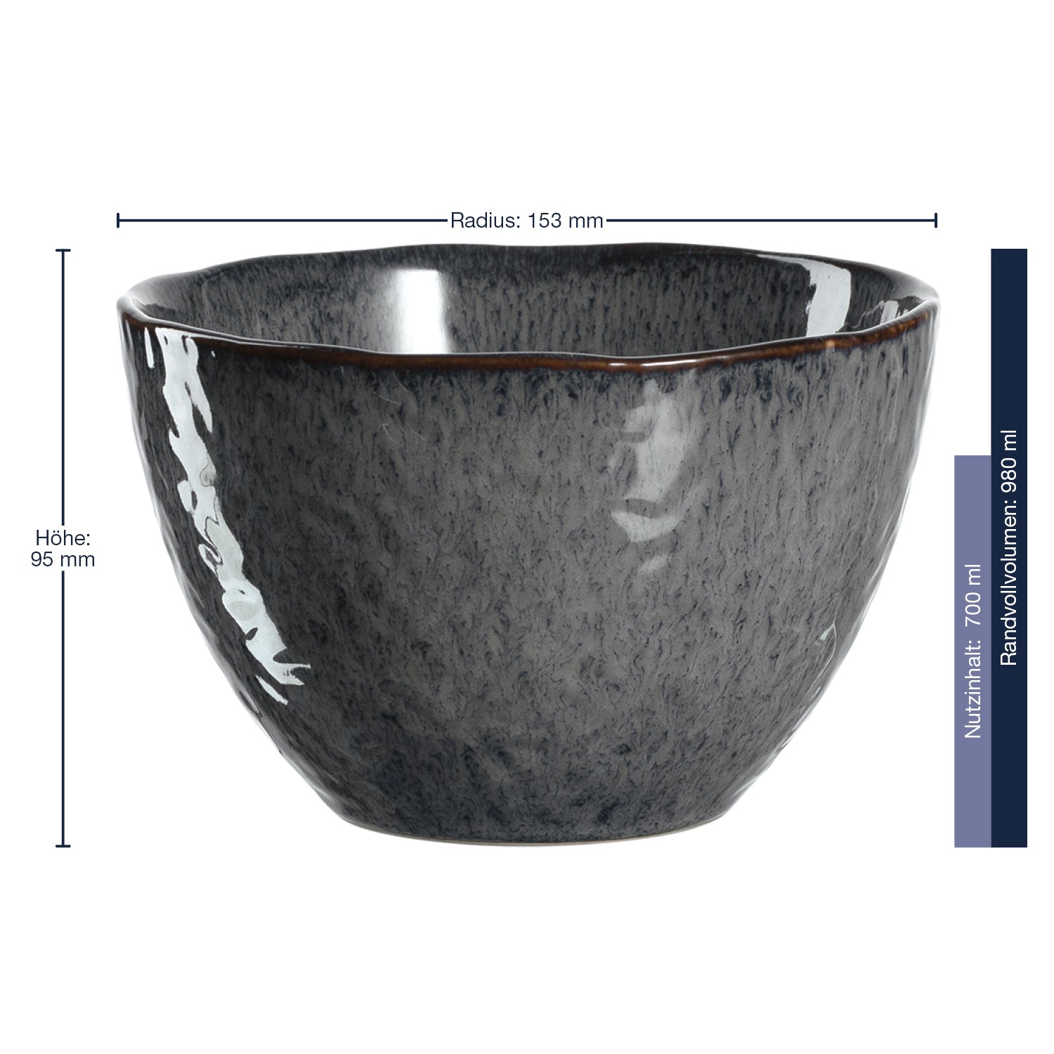 leonardo-matera-bol-c-ramique-anthracite-15-cm-lot-6 image 2