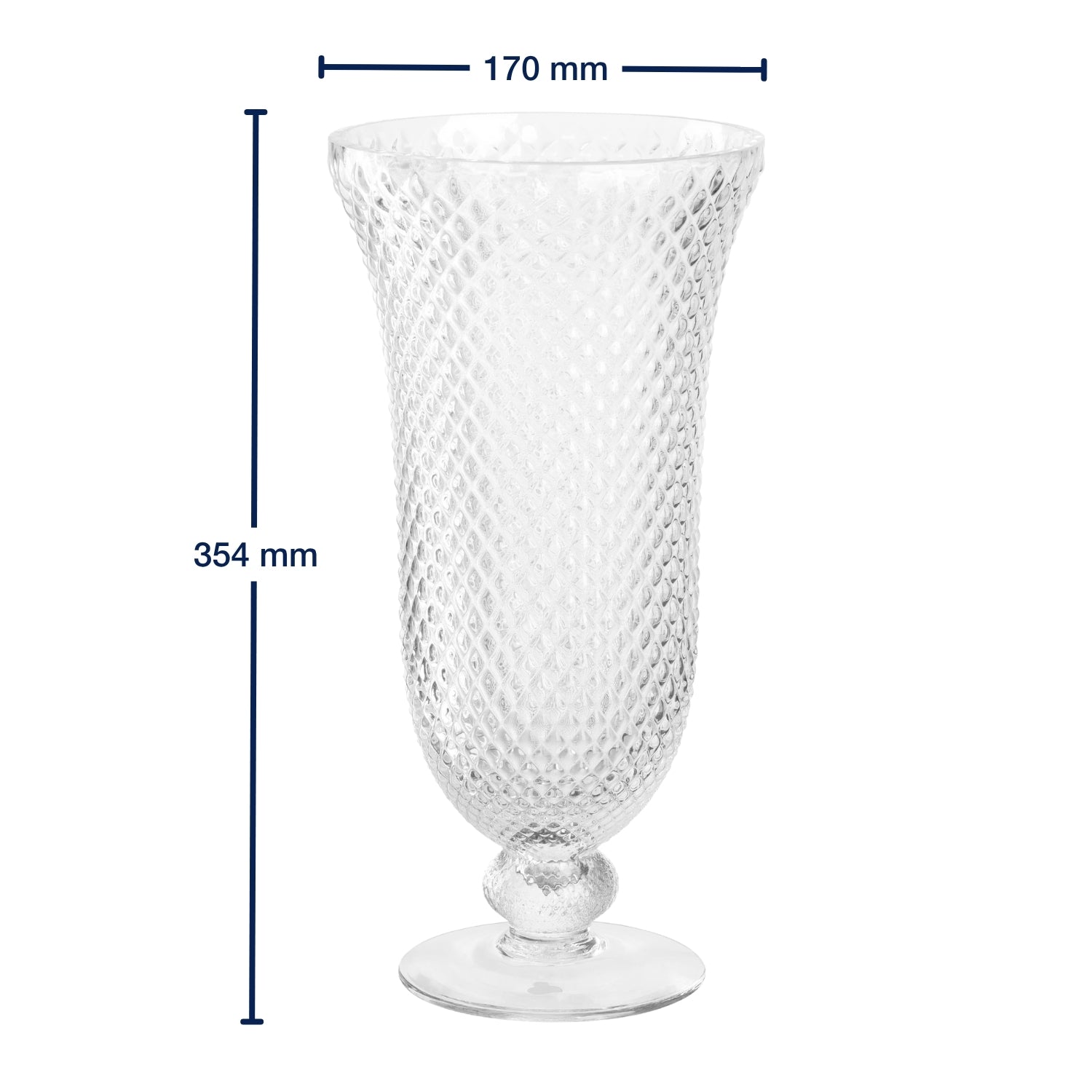 leonardo-poesia-vase-sur-pied-verre-35-cm-transparent image 3