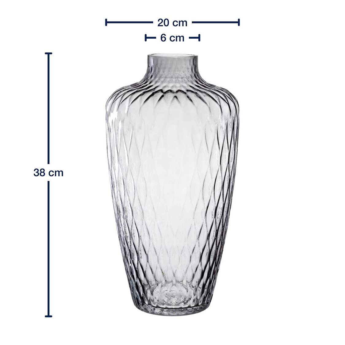 leonardo-giulia-vase-verre-gris-38-cm-fait-main image 3