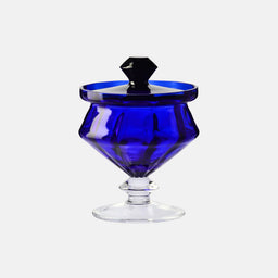 krosno-aurelia-sucrier-cristal-bleu-cobalt-avec-couvercle image 3