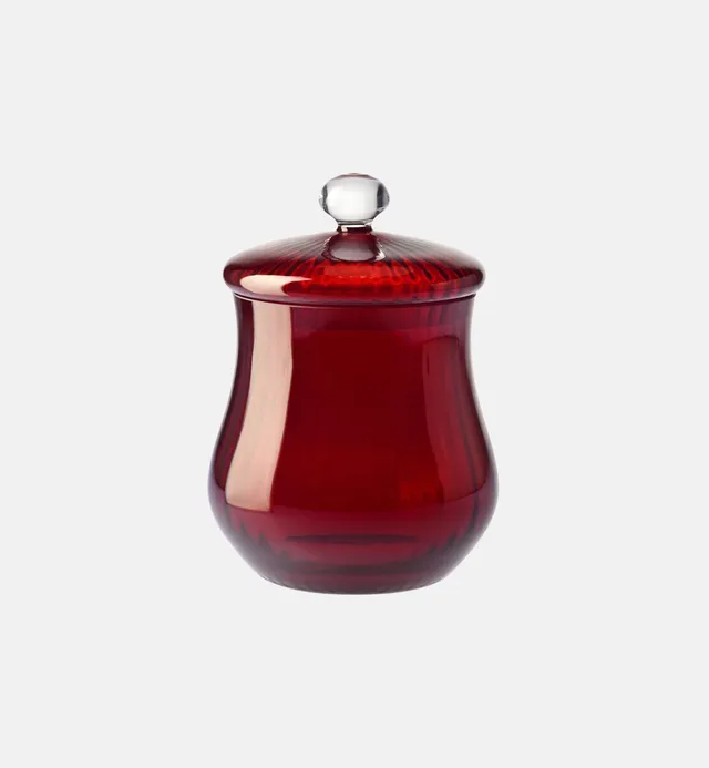 krosno-bonbonni-re-cristal-30-cm-rouge-rubis-couvercle image 1
