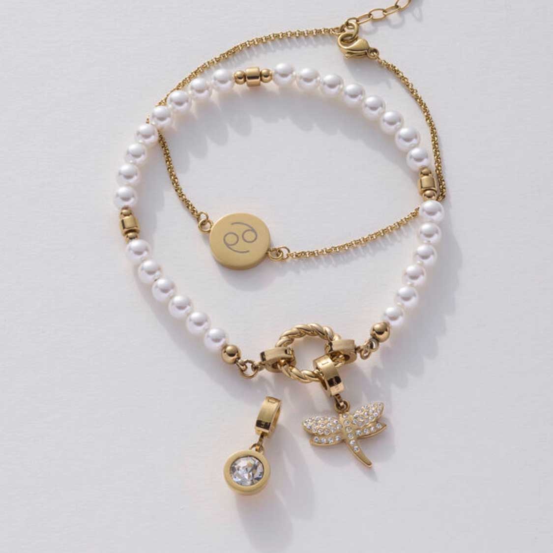 leonardo-clip-mix-lacy-pendentif-dor-zirconia-acier image 8