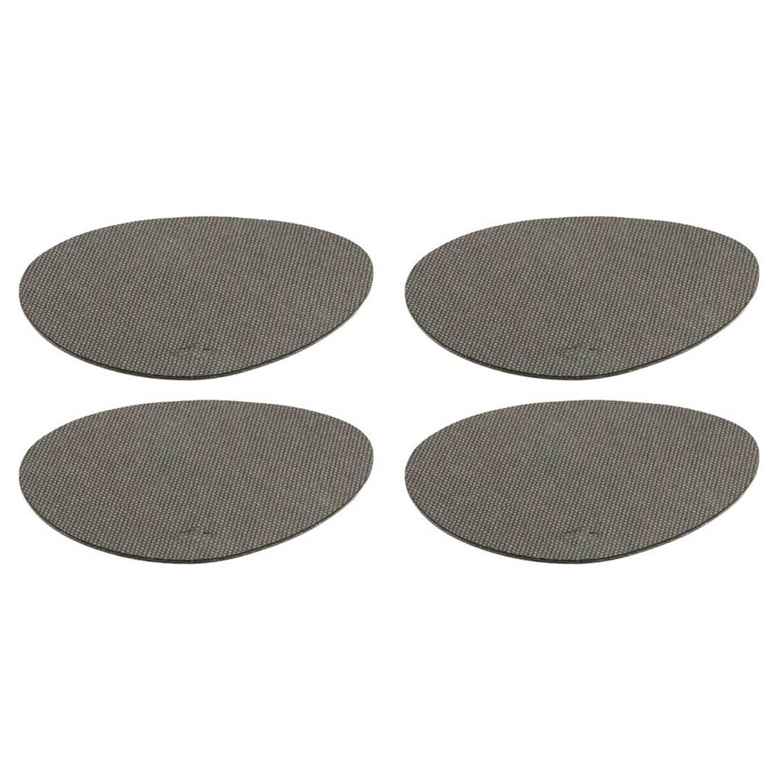 leonardo-gocce-sous-verres-gris-lot-de-4-r-versibles image 1
