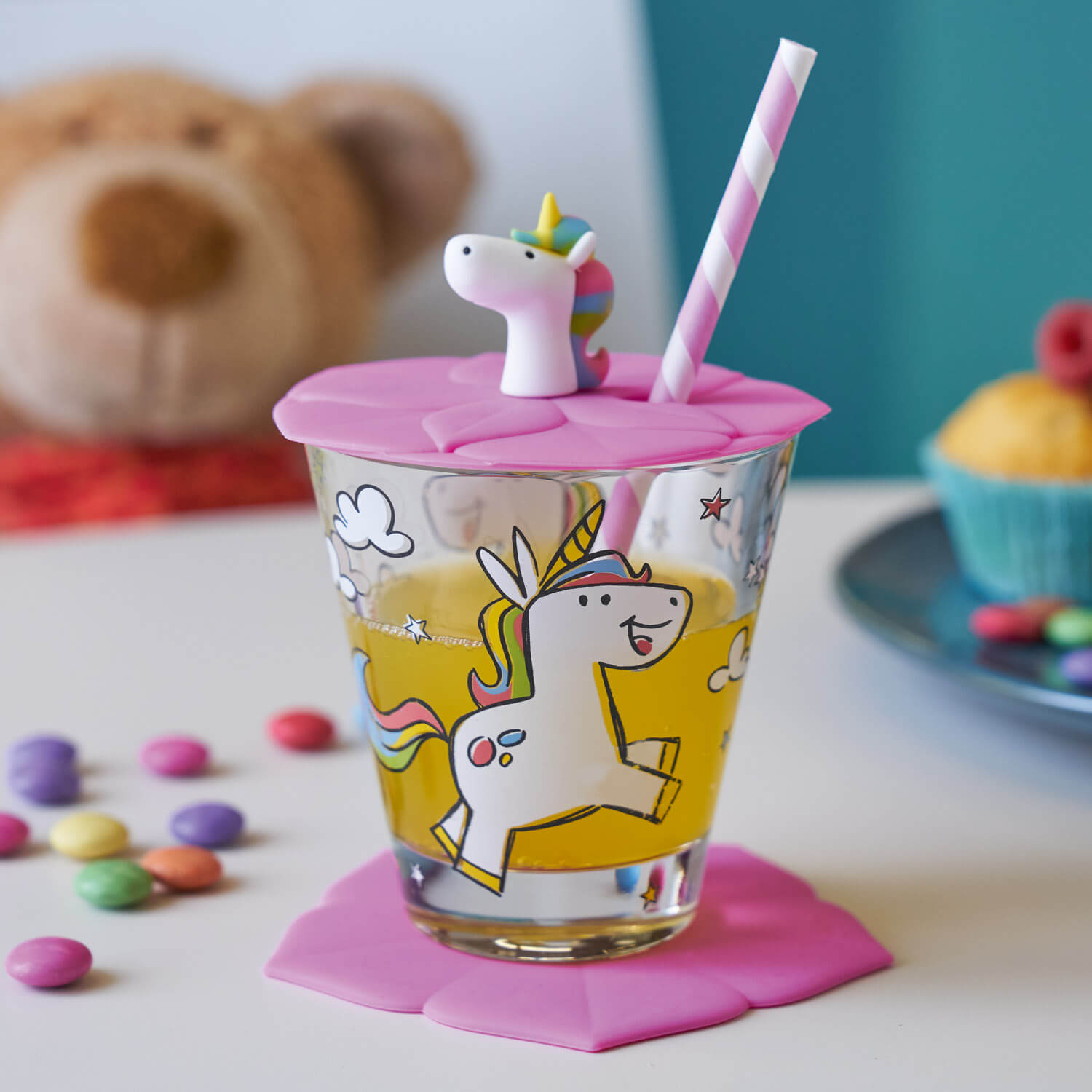leonardo-bambini-couvercle-verre-9-cm-licorne-ros image 3