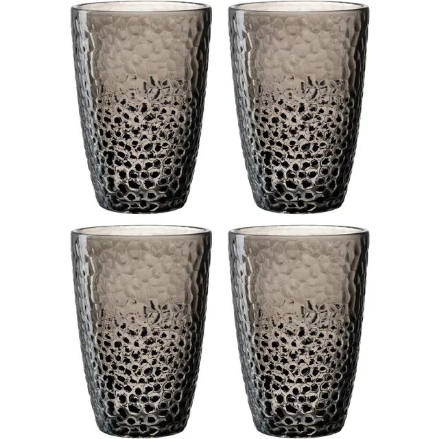 leonardo-matera-verre-340-ml-anthracite-lot-de-4 image 1