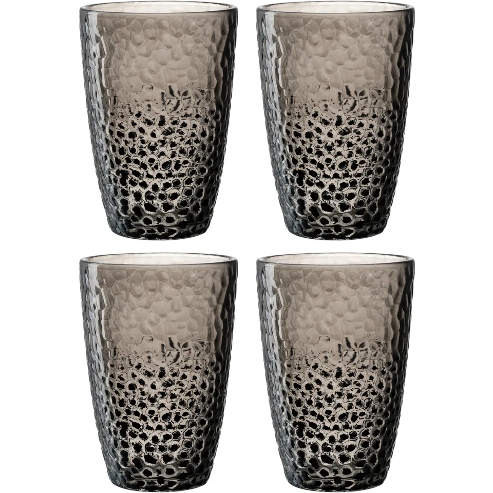 leonardo-matera-verre-340-ml-anthracite-lot-de-4 image 1