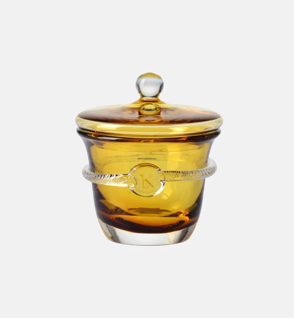 krosno-aurelia-sucrier-cristal-ambre-style-ann-es-30 image 1