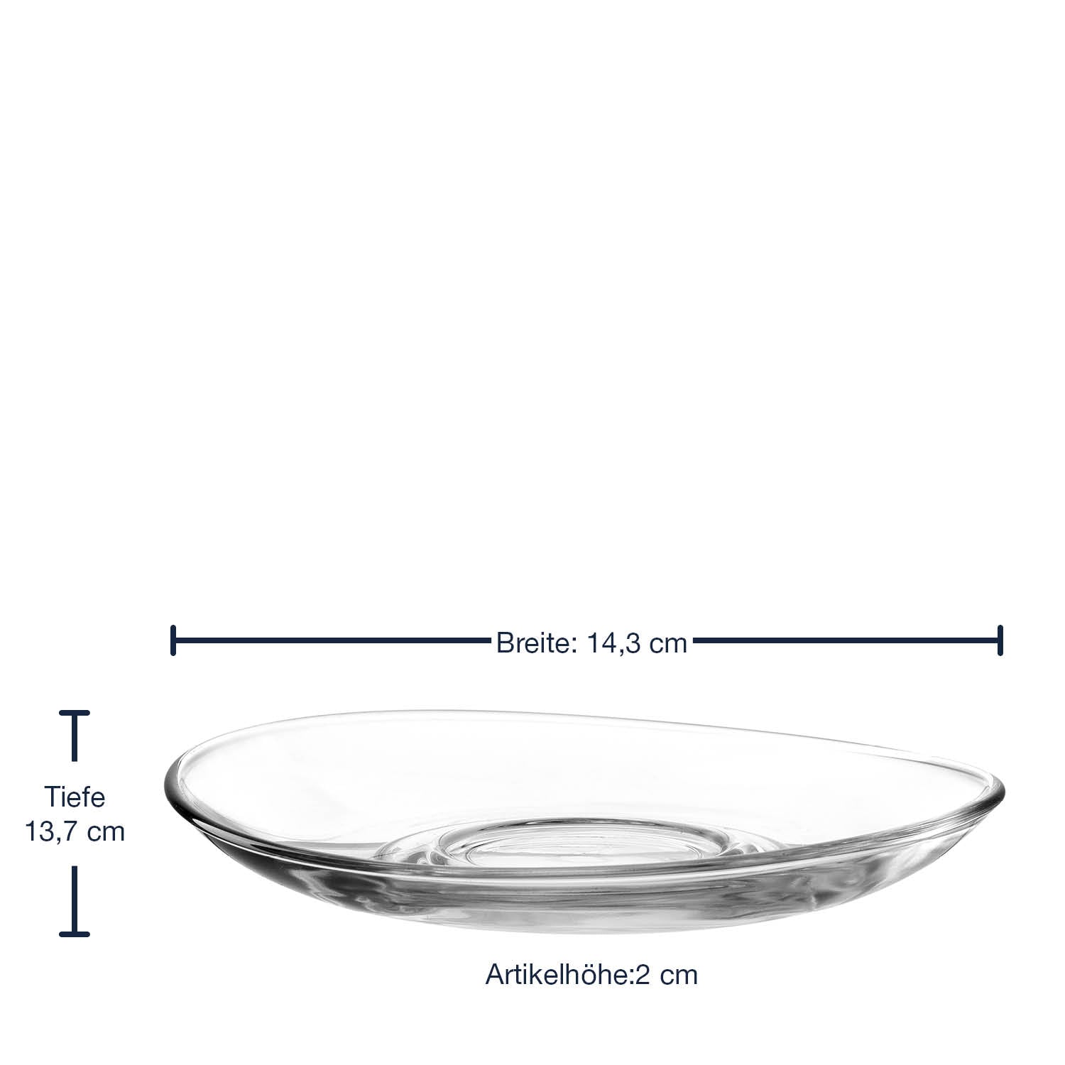 leonardo-napoli-soucoupe-14-cm-transparent-lot-6 image 2