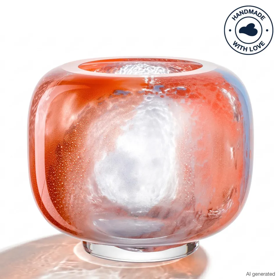 leonardo-cipria-due-vase-verre-20-cm-orange-bleu image 1