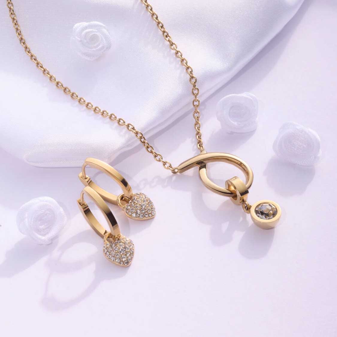 leonardo-nicky-pendentif-coeur-or-pav-lot-2-zirconia image 2