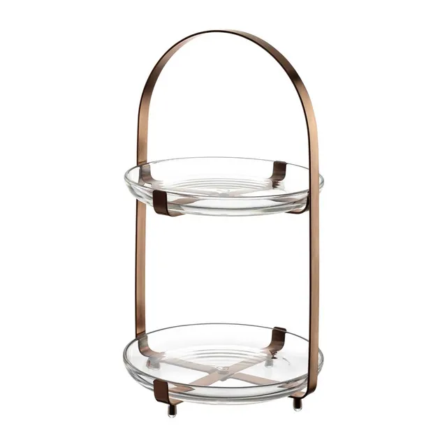 leonardo-cucina-pr-sentoir-g-teaux-2-tages-cuivre image 1