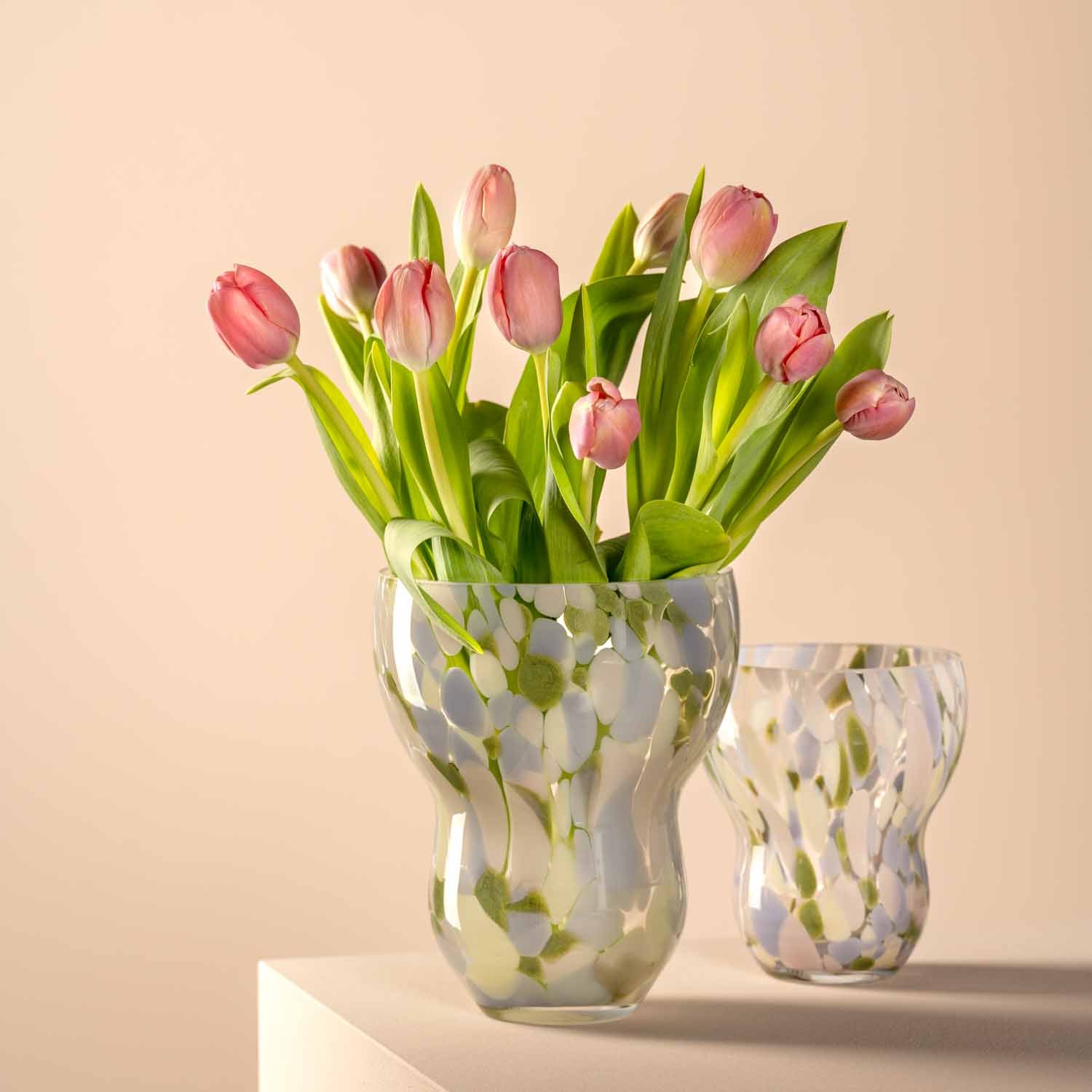 leonardo-vivace-vase-verre-15-cm-multicolore-pois image 3