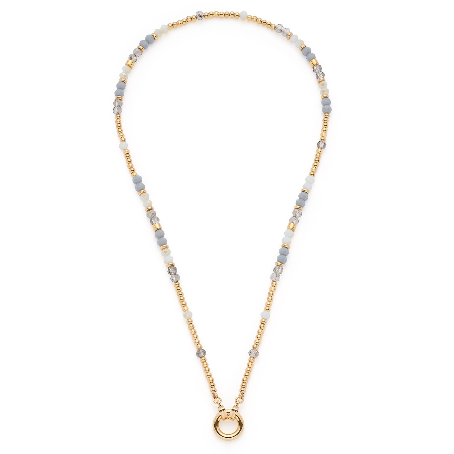 leonardo-bernie-clip-mix-collier-45-cm-dor-perles image 1
