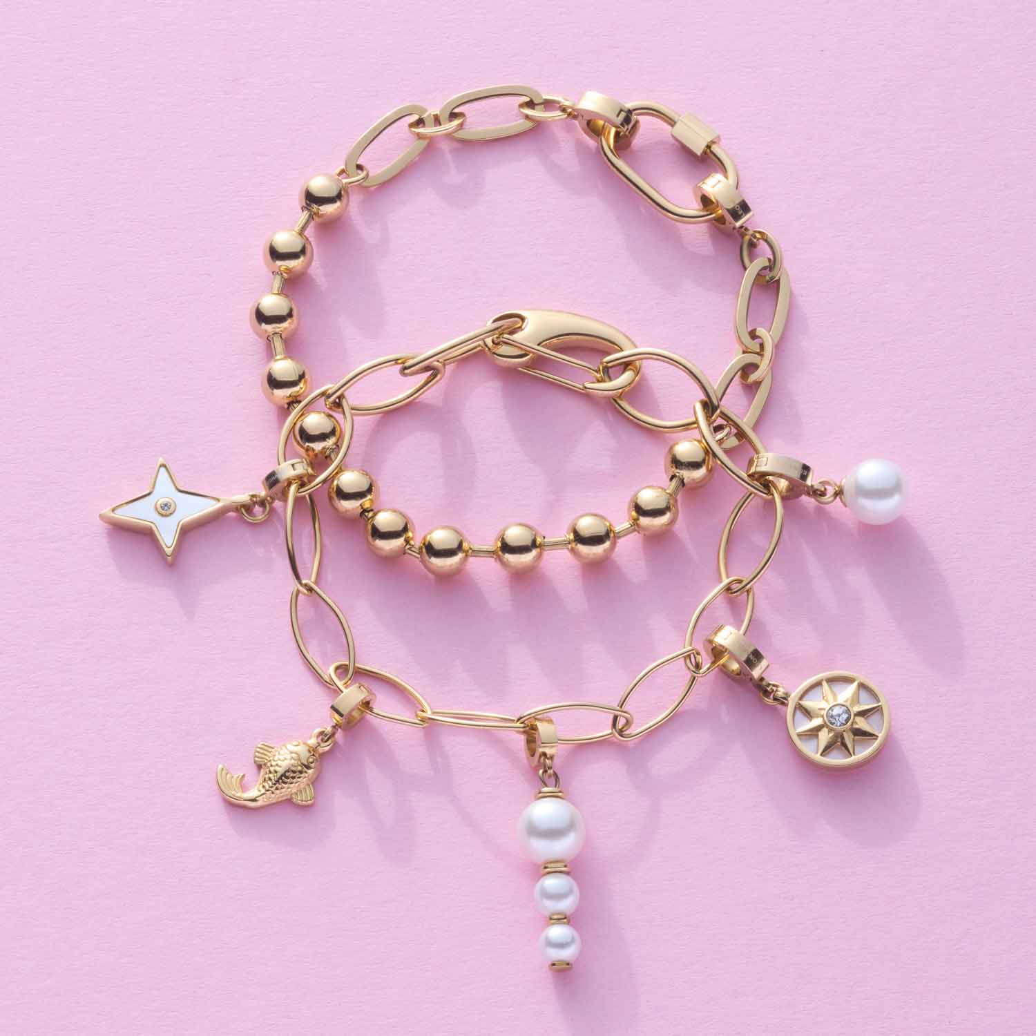 leonardo-tory-bracelet-dor-grosses-mailles-charms image 6