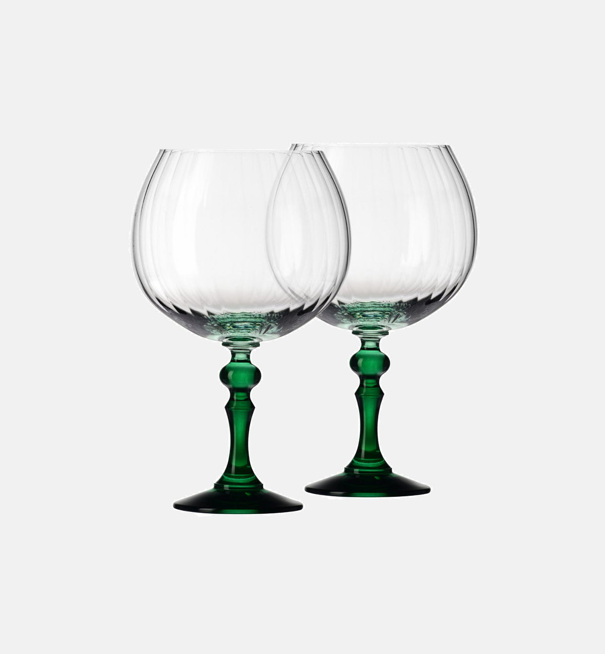 krosno-bubble-ombr-verre-gin-pied-vert-fonc-660-ml image 2