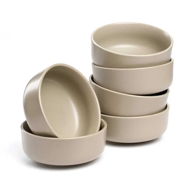 leonardo-roma-16-cm-bol-c-ramique-beige-lot-de-6-fait-main image 1