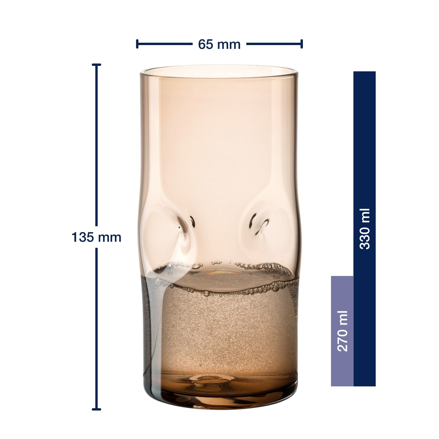 leonardo-vesuvio-verre-eau-330-ml-marron-lot-4 image 3
