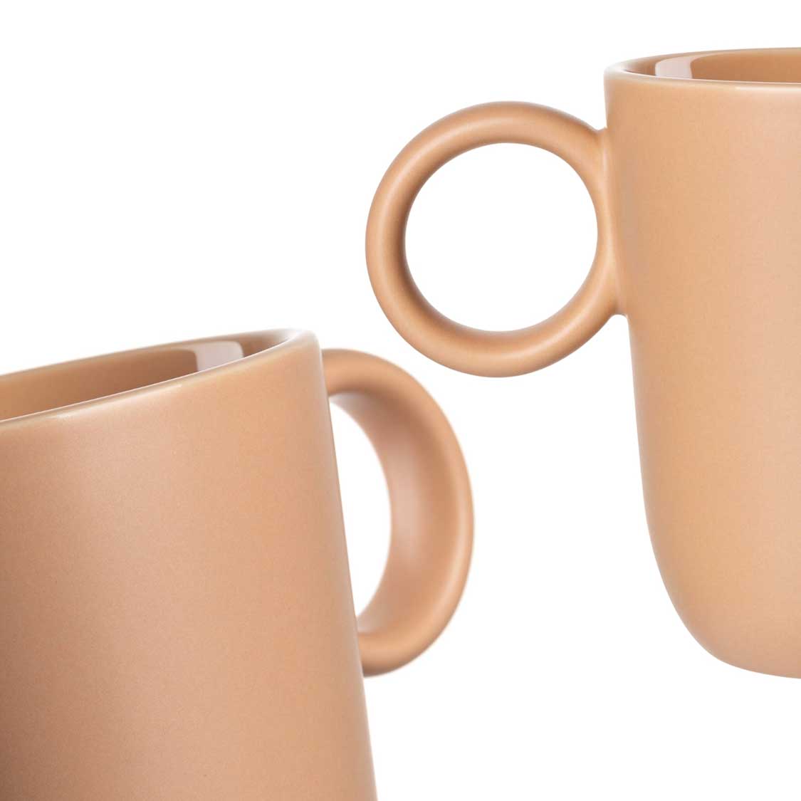 leonardo-roma-tasse-c-ramique-400-ml-abricot-lot-de-6-empilable image 4
