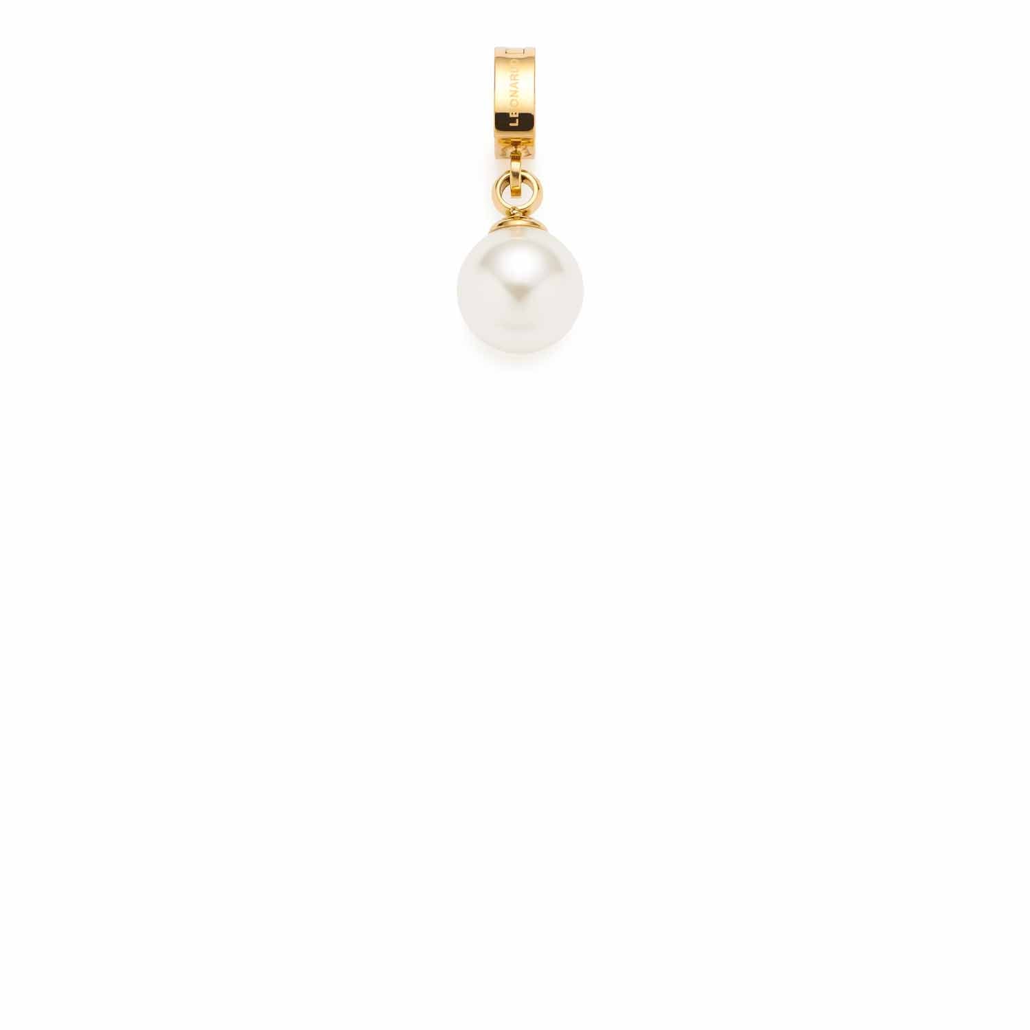 leonardo-clip-mix-coco-pendentif-dor-perle-blanche-acier image 1