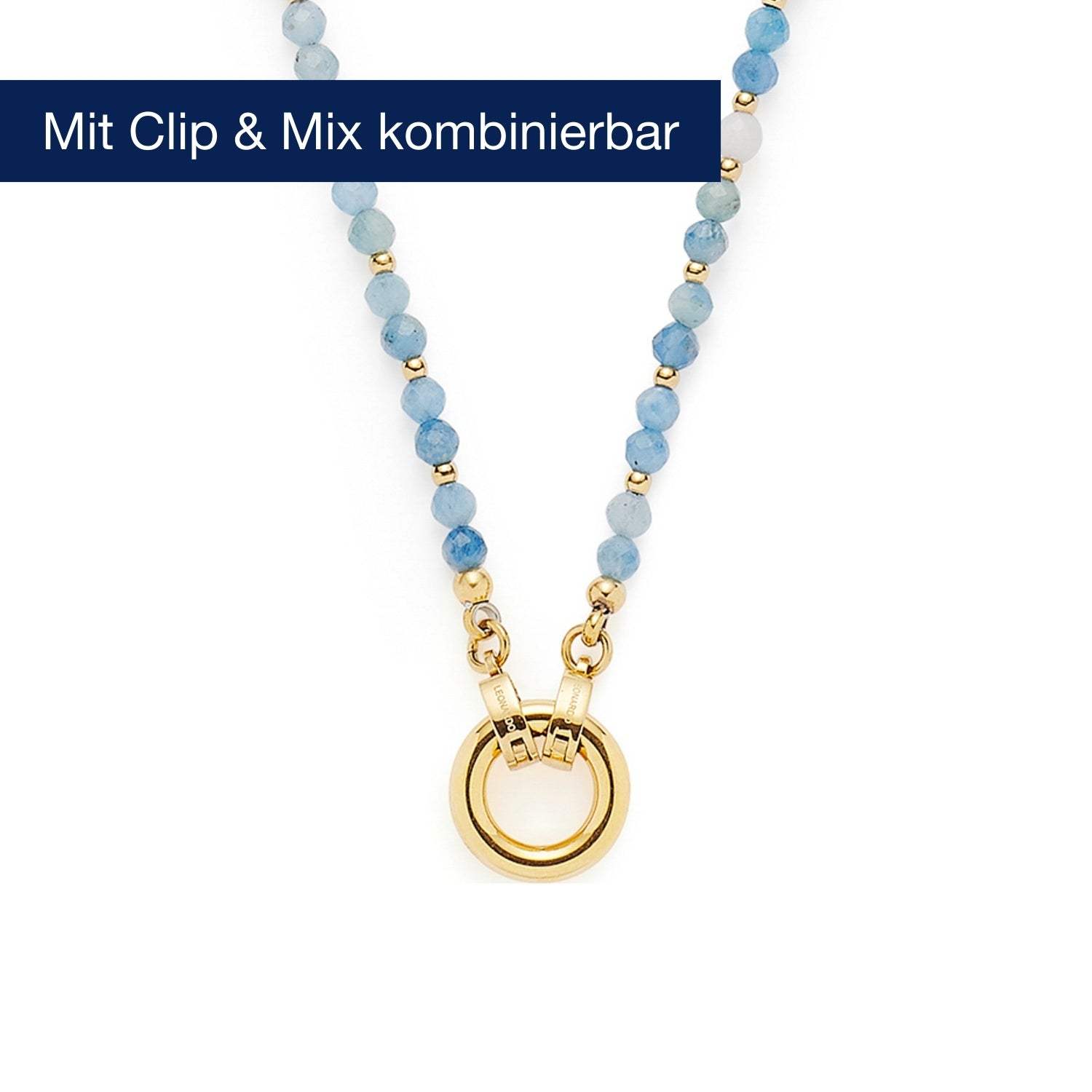 leonardo-bisca-collier-80-cm-dor-clip-mix-pierres-bleues image 4